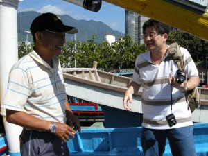 日籍人類學家西村一之博士記錄及專訪新港漁船上架祭拜儀式及鏢旗魚漁法傳承