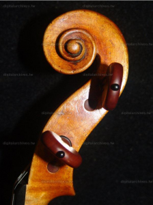小提琴N Amati_1656_琴頭(奇美博物館提琴收藏數位典藏計畫|提供)
