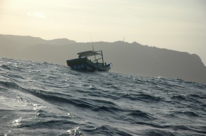 綠島漁民的曳繩的漁撈作業(江偉全/提供)