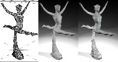 運動系列之三(描瞄後三角網格面、3D電腦模型、則上原始照片材質)