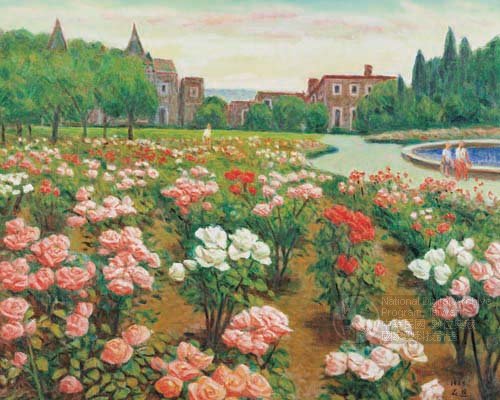 藏品圖片:1985 玫瑰花園 (噴水池)